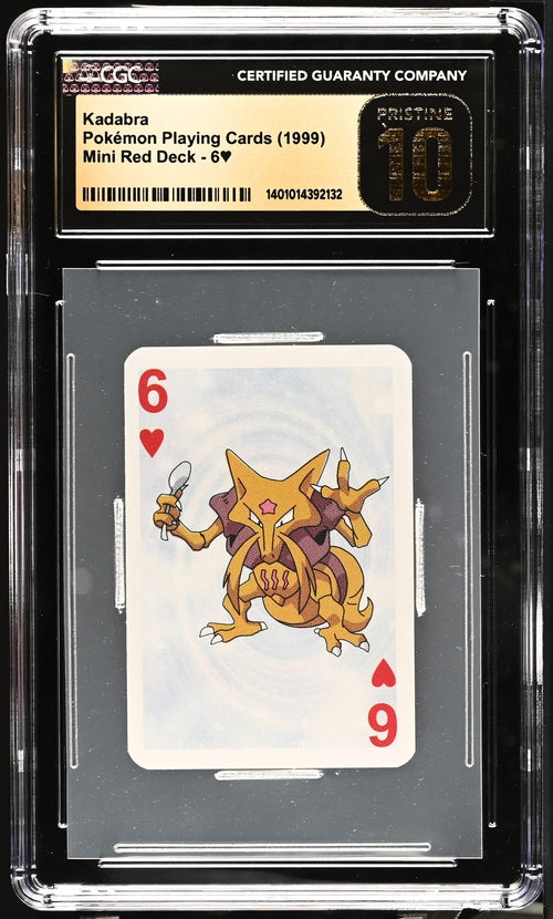 Kadabra Pokémon Spielkarten (1999) Mini Rotes Deck – 6♥ CGC PRISTINE 10