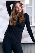 Damen Langarm-T-Shirt aus Bambus für zu Hause