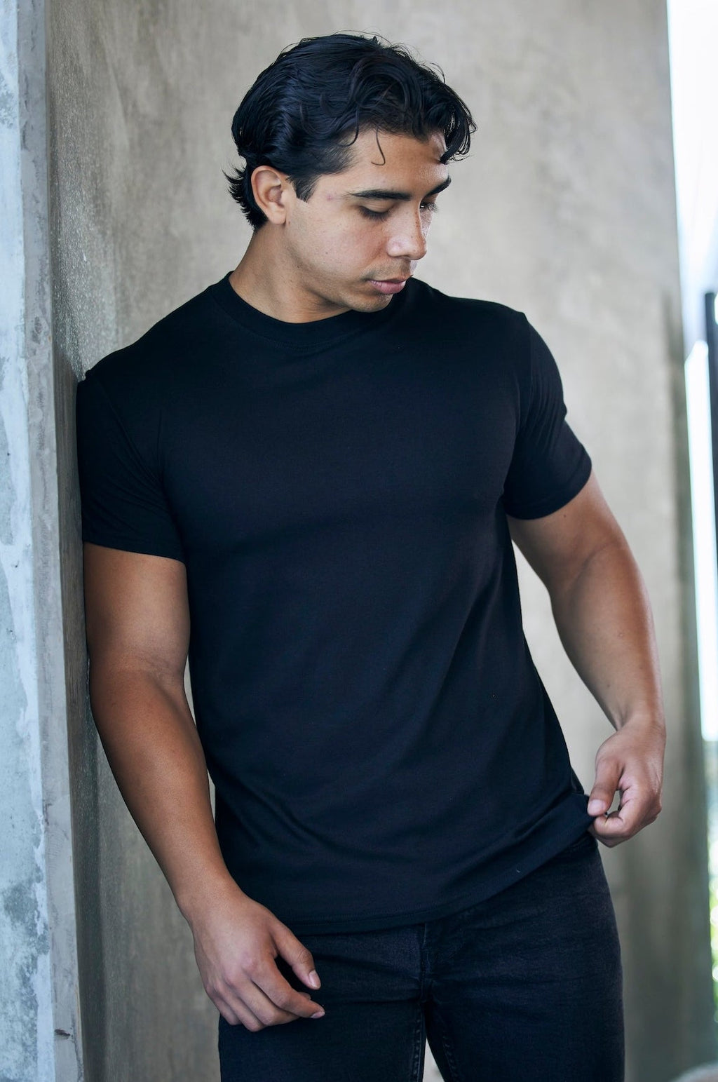 Das originale Herren T-Shirt aus Bambusviskose/Bio-Baumwolle mit kurzen Ärmeln - Klassischer Schnitt