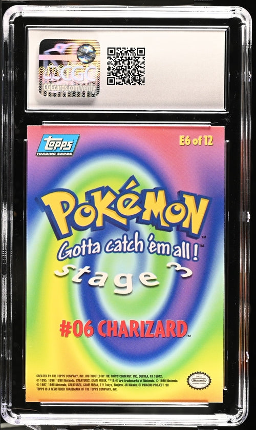 Glurak Pokémon Topps First Print Rainbow Foil (1999) CGC 8