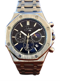 Edelstahl-Chronograph - ChronoLunar Schwarzes Zifferblatt von Dapper Watches