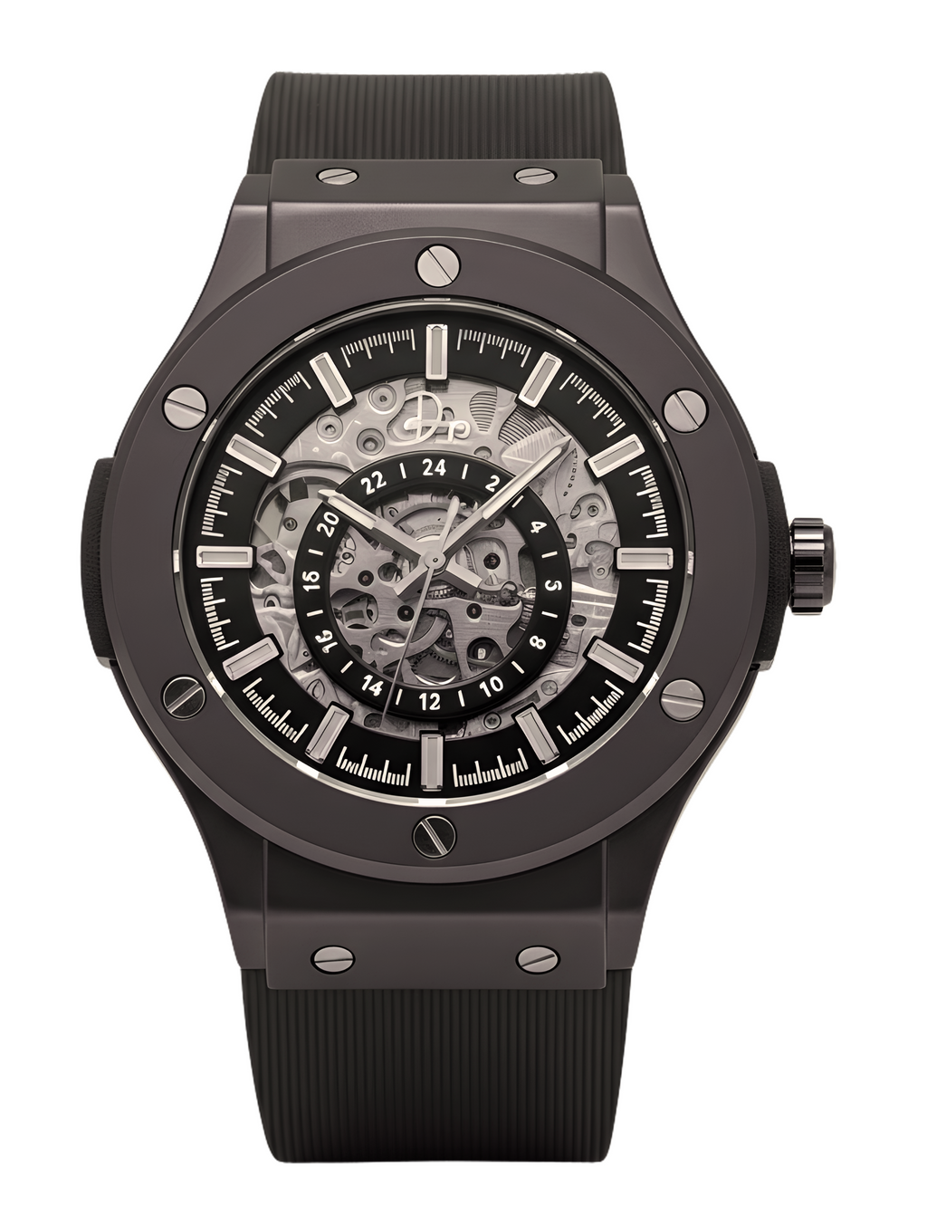 Edelstahl-Skelettuhr – The 199 Gunmetal von Dapper Watches