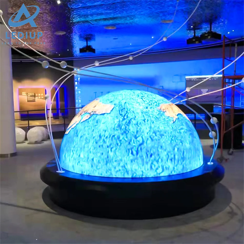 LEDIUP Globe LED Screen Indoor 360 Degree Full Color Video Flexible Ball Sphere Globe LED Display Advertising Screen in Stock