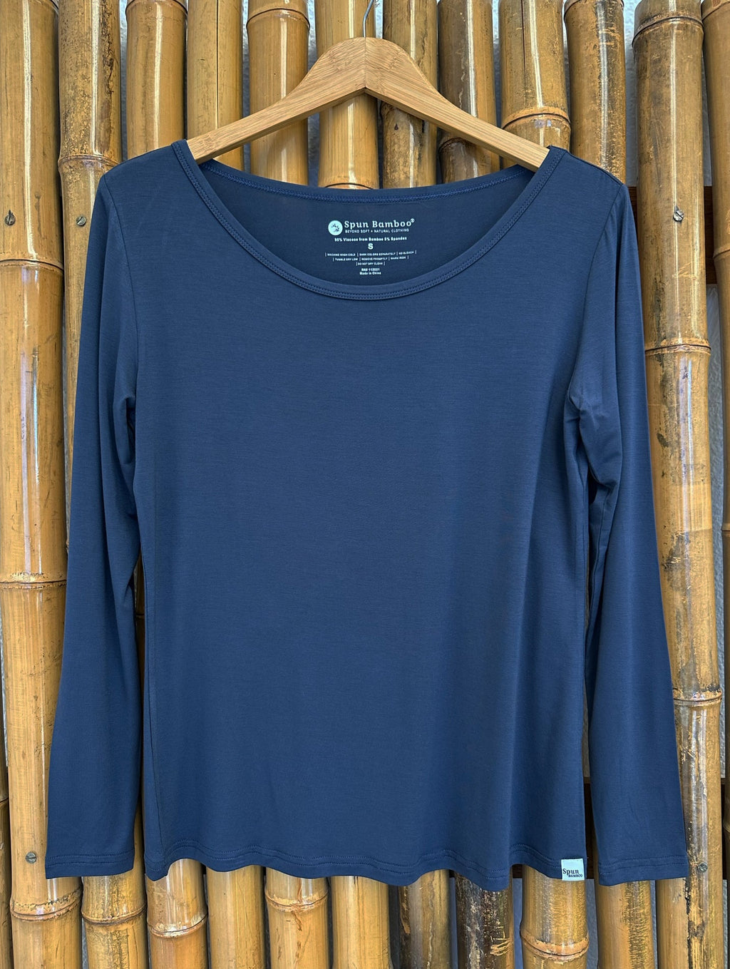 Damen Langarm-T-Shirt aus Bambus für zu Hause