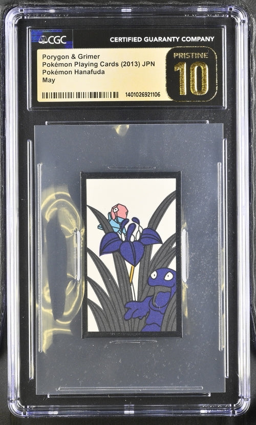 Porygon & Sleima Pokémon Spielkarten Hanafuda (2013) CGC PRISTINE 10