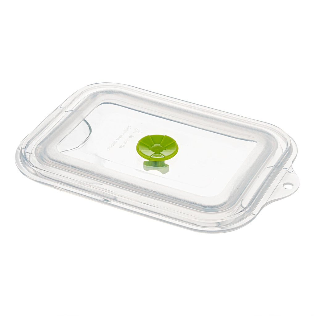 Fresh Hero 32 oz Green Silicone Airtight Food Storage Container - with Vented Lid, Collapsible - 7 3/4" x 5 1/2" x 2 3/4" - 1 count box