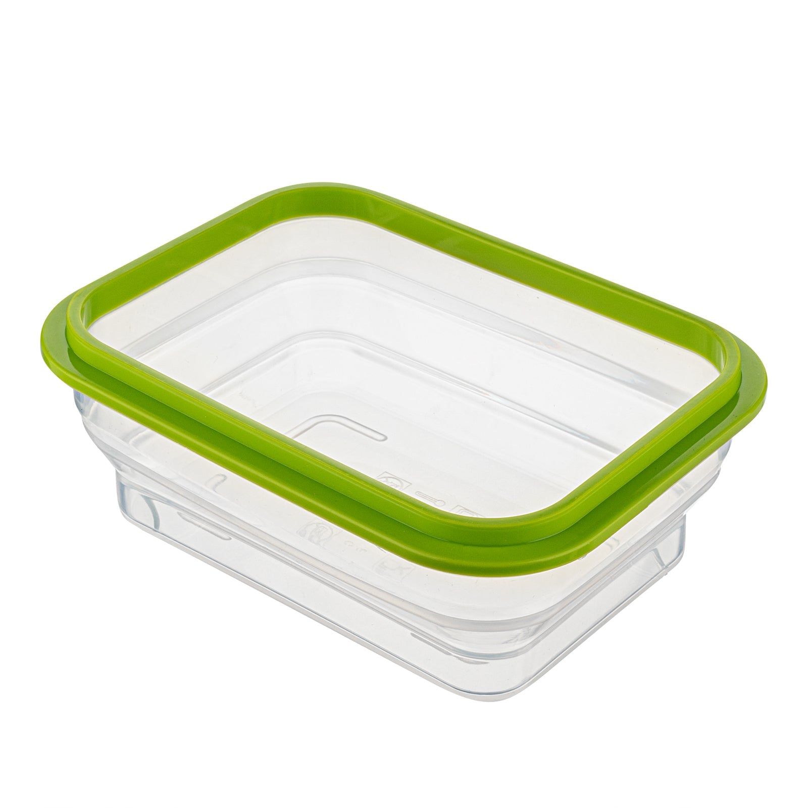 Fresh Hero 32 oz Green Silicone Airtight Food Storage Container - with Vented Lid, Collapsible - 7 3/4" x 5 1/2" x 2 3/4" - 1 count box