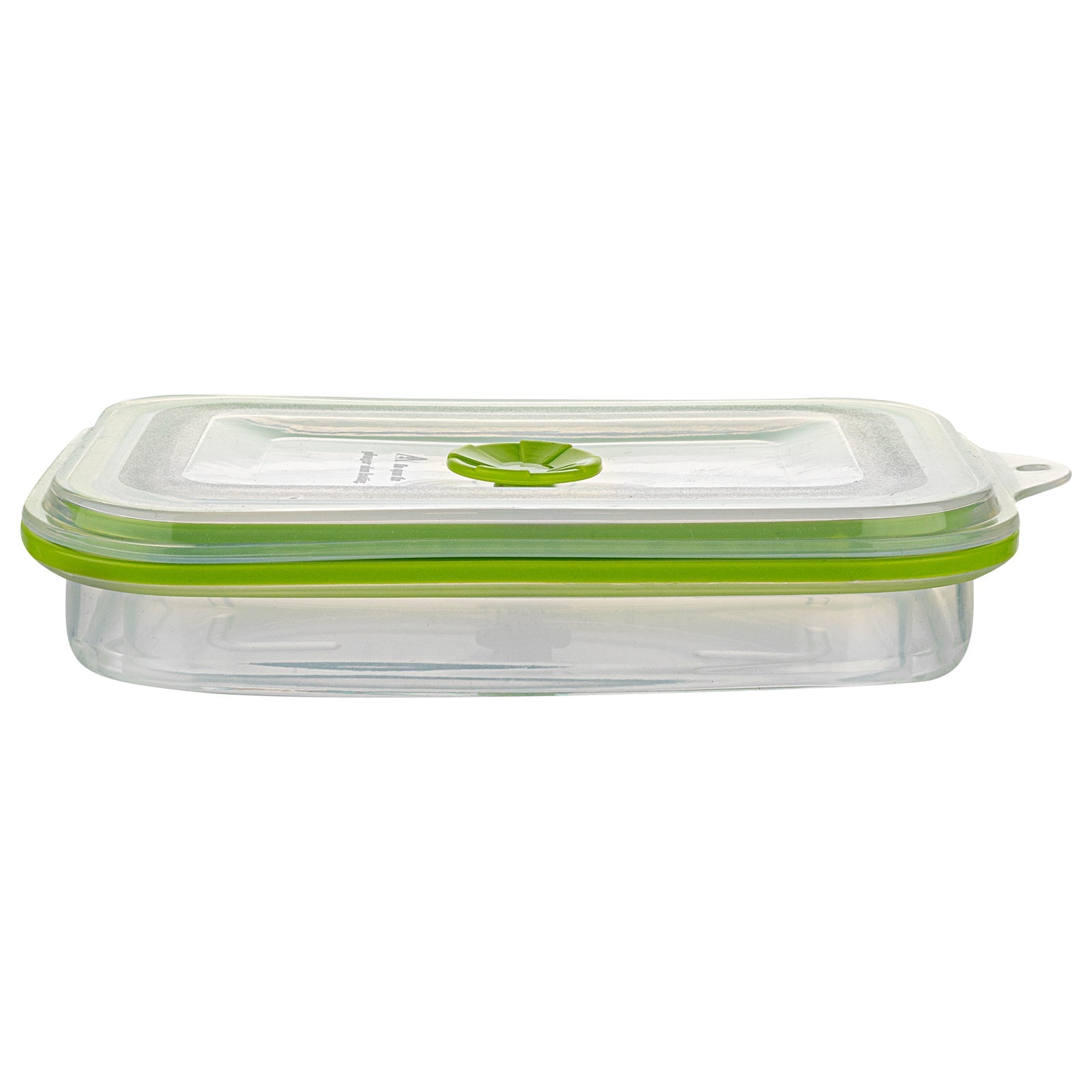 Fresh Hero 32 oz Green Silicone Airtight Food Storage Container - with Vented Lid, Collapsible - 7 3/4" x 5 1/2" x 2 3/4" - 20 count box