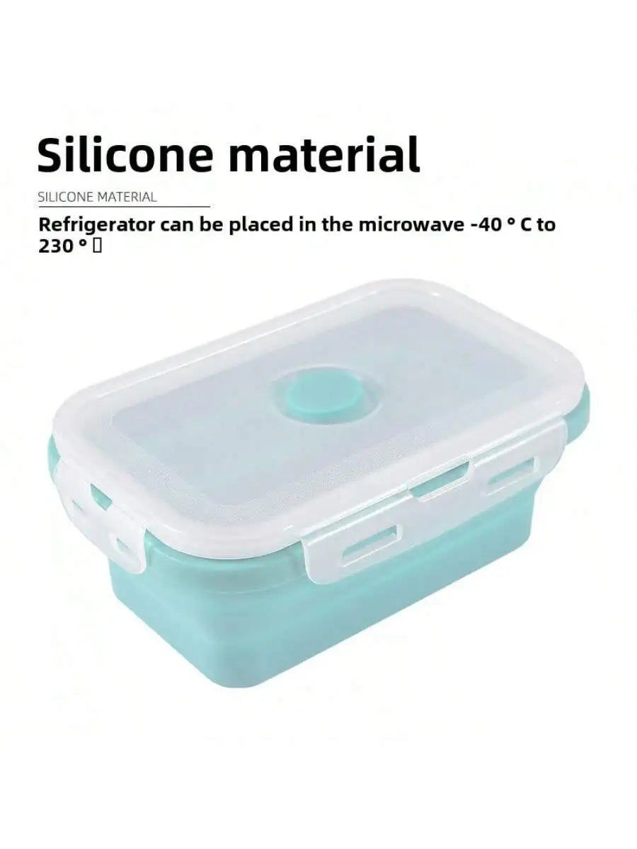Foldable Silicone Lunch Box | Portable Thermal Food Container for Outdoor Picnic