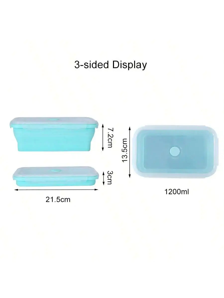 Foldable Silicone Lunch Box | Portable Thermal Food Container for Outdoor Picnic