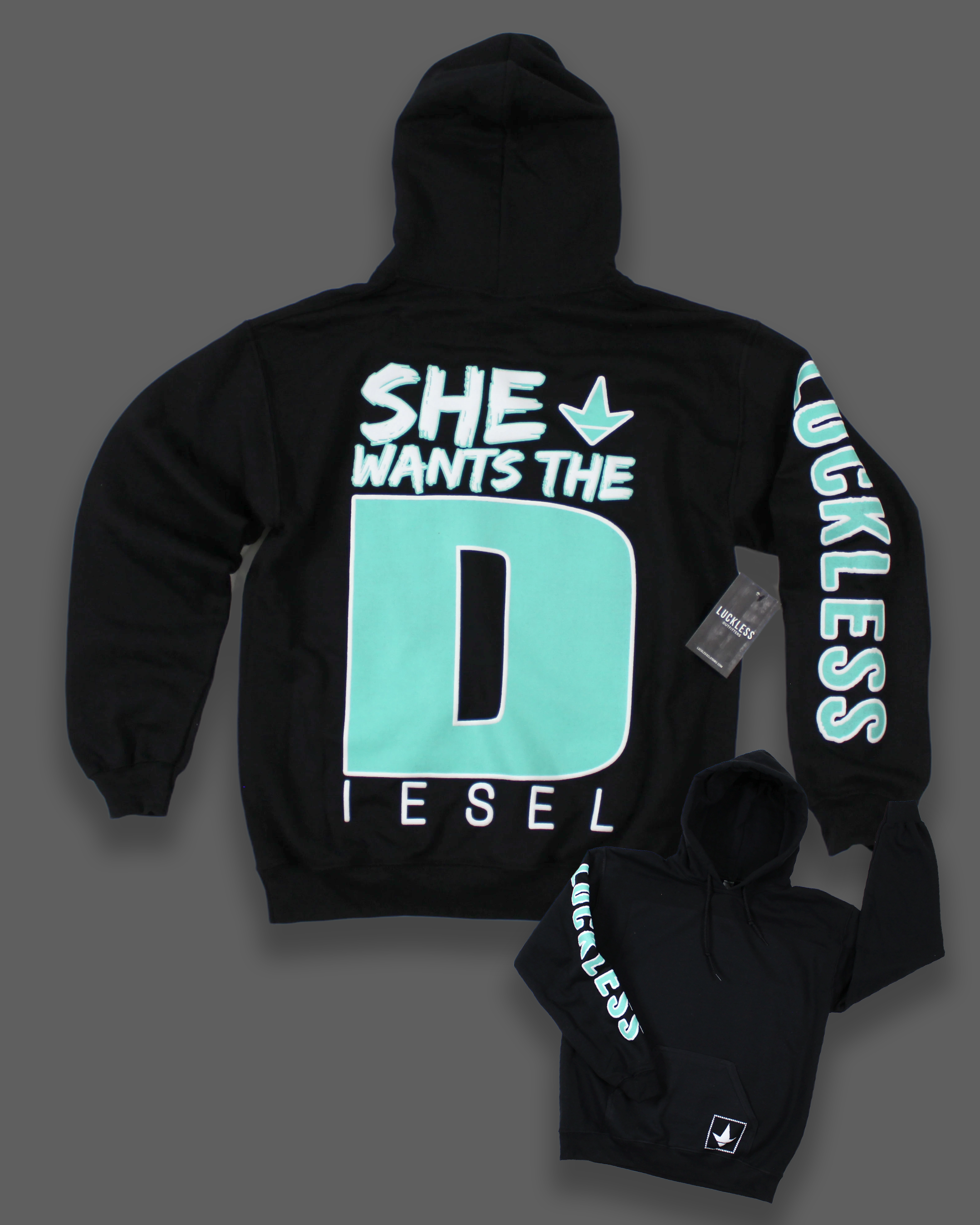 Sie will den Diesel-Hoodie