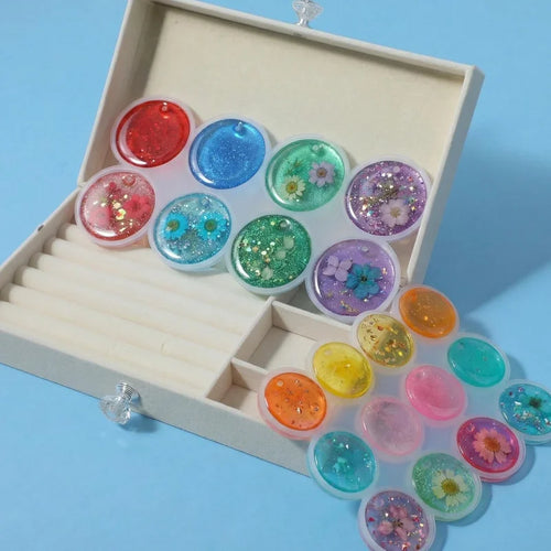 20Silicone round anti-slip mold，Flat Round Keychain Mold，Christmas decoration silicone mold，Used for casting handicrafts，Silicon