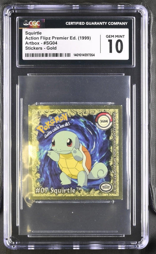 Schiggy Action Flipz Artbox Aufkleber Gold (1999) CGC GEM MINT 10