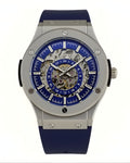 Skelettuhr aus Edelstahl – The 199 Blue von Dapper Watches