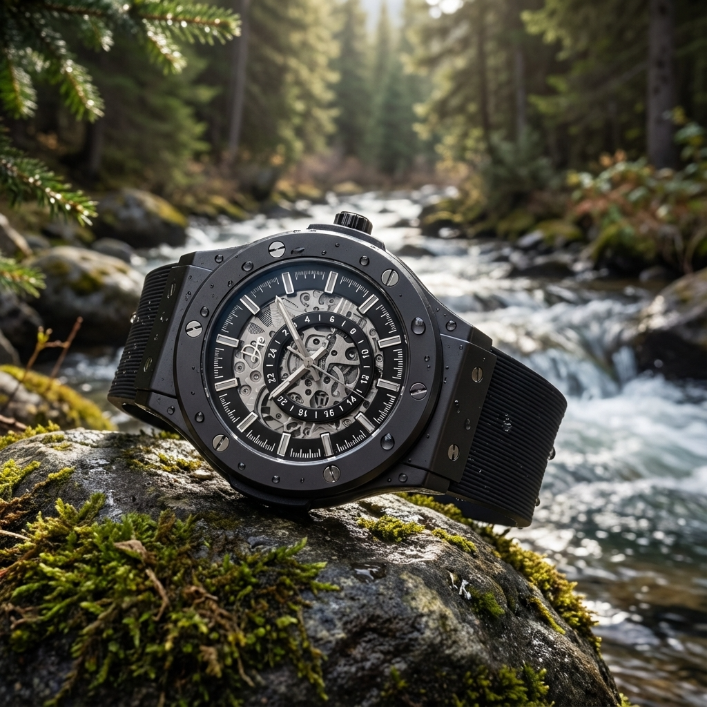 Edelstahl-Skelettuhr – The 199 Gunmetal von Dapper Watches