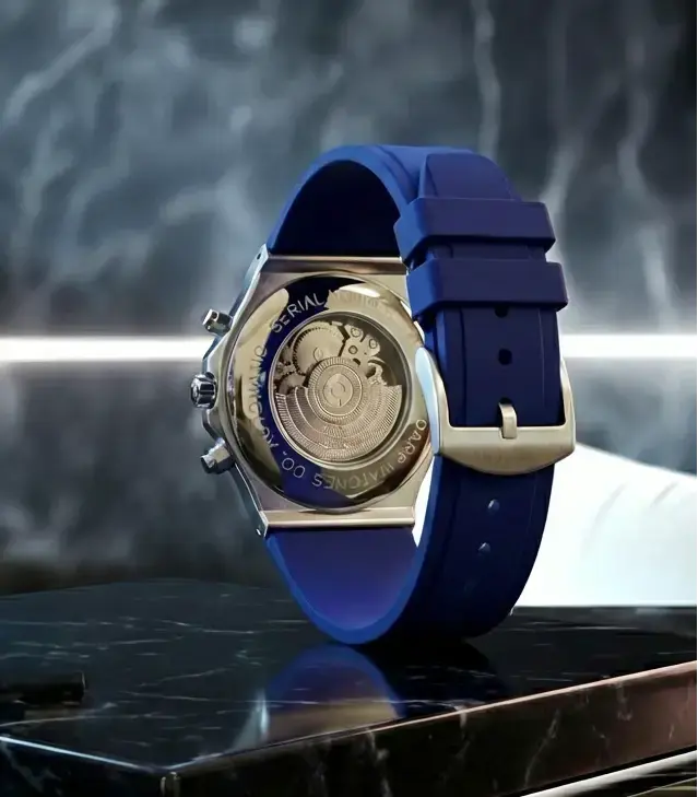 Skelettuhr aus Edelstahl – The 199 Blue von Dapper Watches