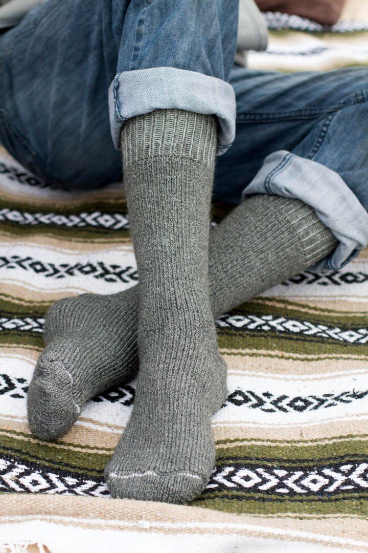 Superwarme, extrem dicke Alpaka-Socken