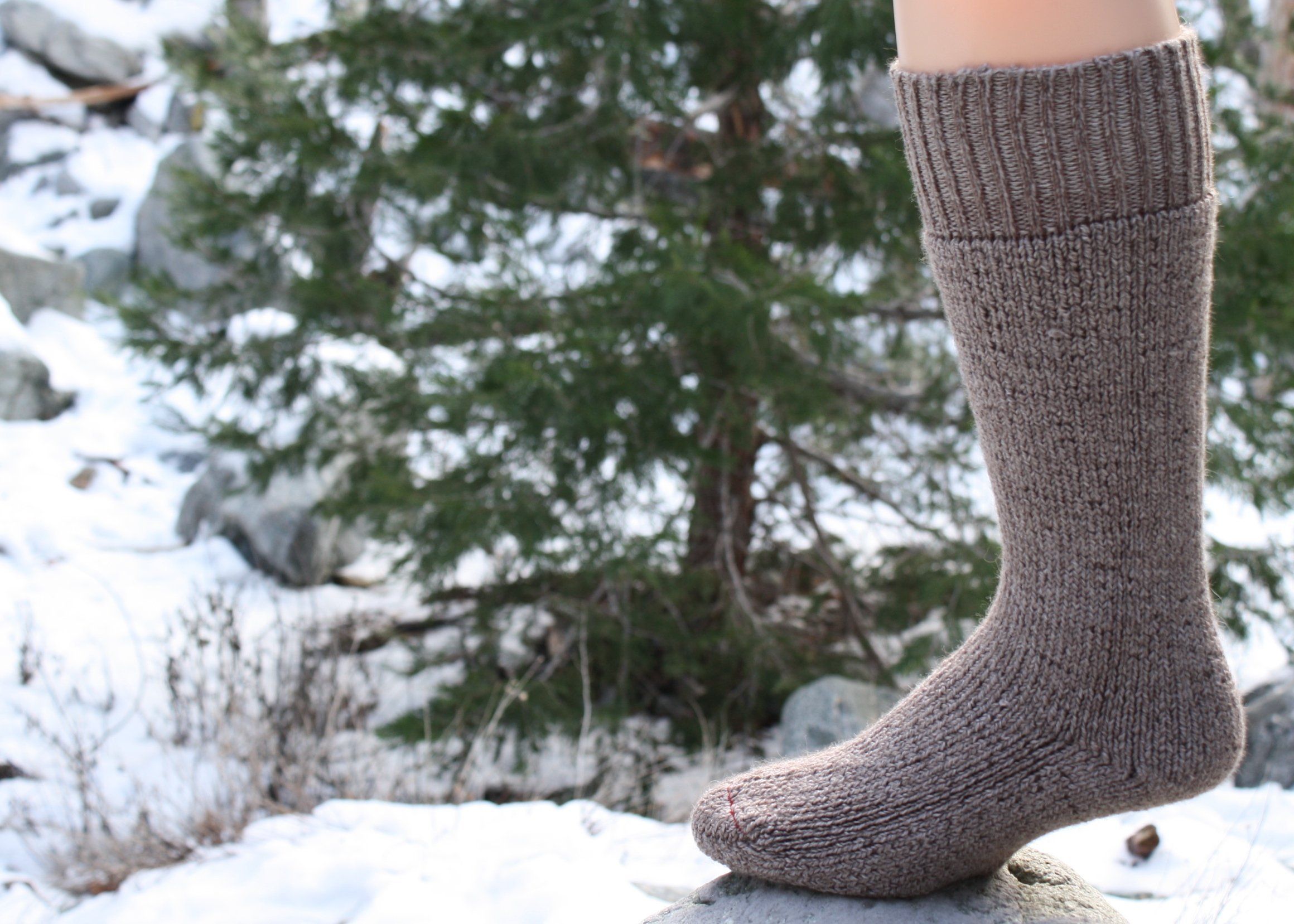 Superwarme, extrem dicke Alpaka-Socken