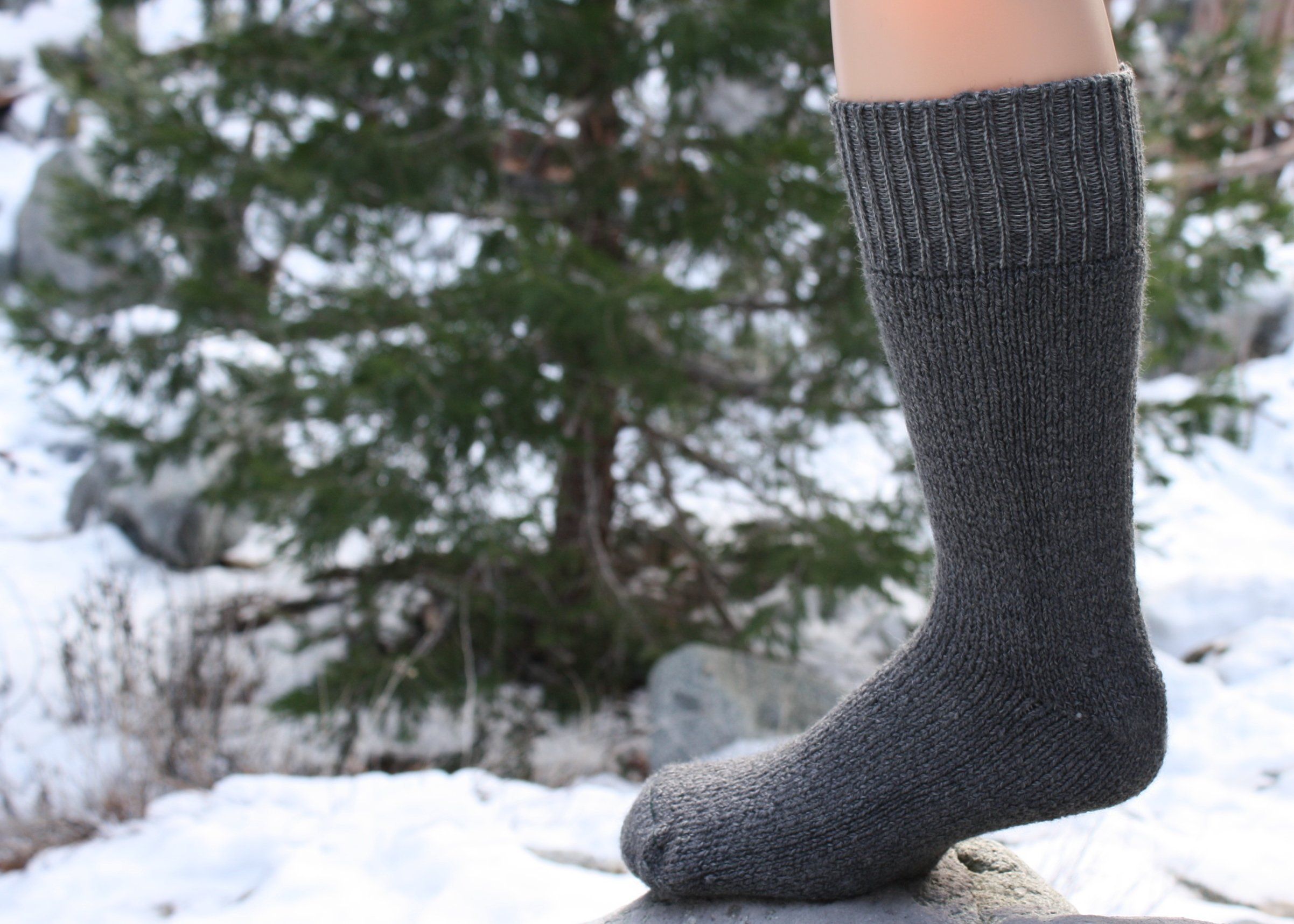 Superwarme, extrem dicke Alpaka-Socken